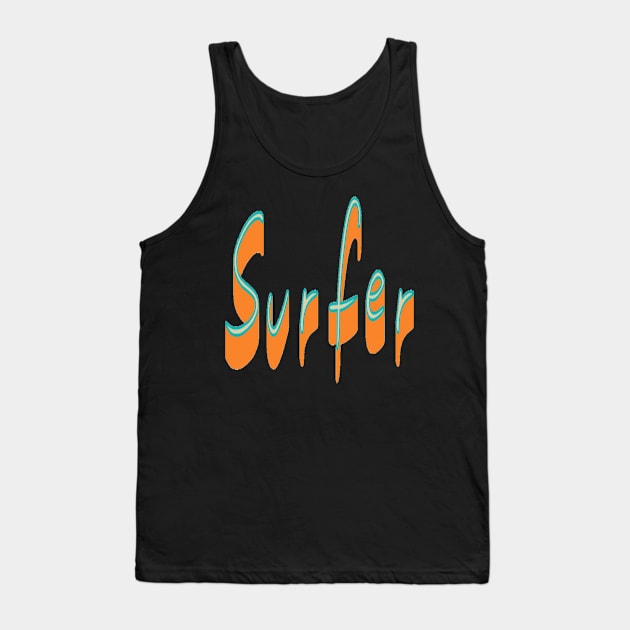 Surfer, Hello Summer Vintage Funny Surfer Riding Surf Surfing Lover Gifts Tank Top by Customo